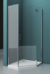 Душевой уголок BelBagno KRAFT-P-1-90-C-Cr-R