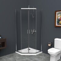 Душевой уголок BelBagno UNO-195-P-2-100-C-Cr