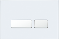Кнопка Ceruttispa CR06WH смыва для инсталляций белая из закаленного стекла
