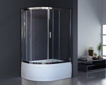 Душевой угол Royal Bath 8120BK-T-CH 120x80x200 (прозрачное) правый