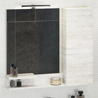 Зеркало-шкаф Comforty Верона-90 дуб белый