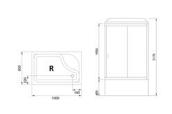 Душевая кабина Royal Bath  RB 8100BP6-WC, правая